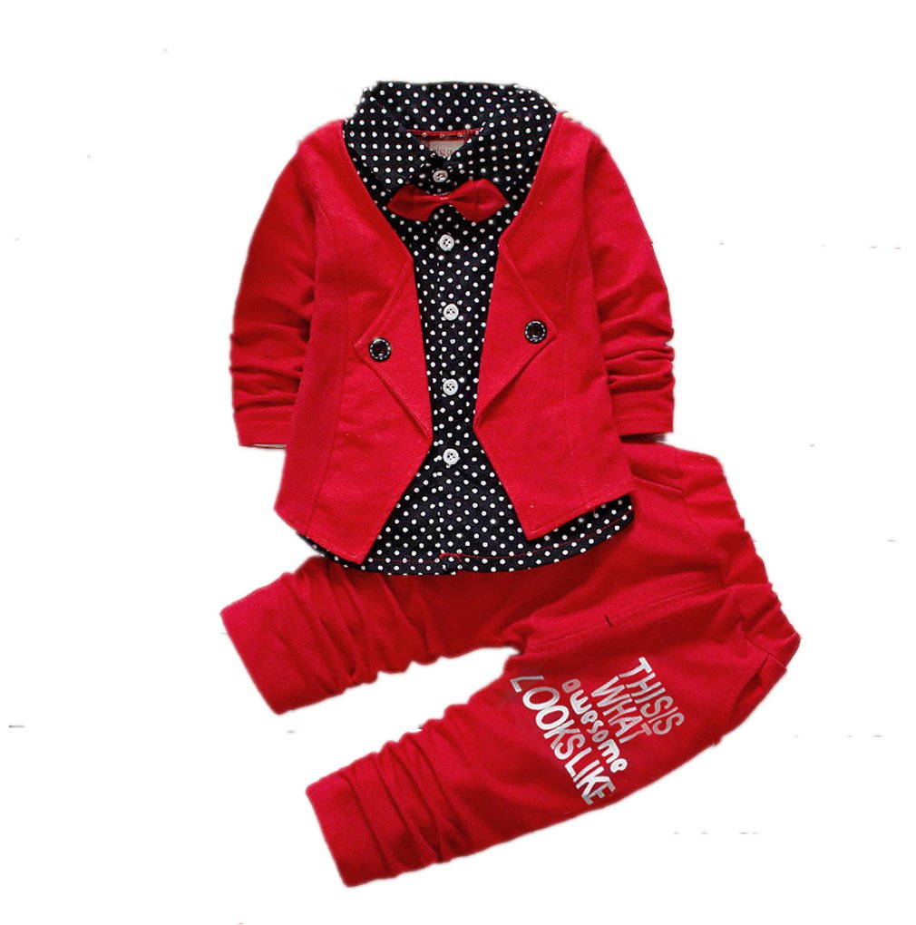 Baby Boy Formal Suit Set - Gentry Tuxedo & Bow Tie for Christening, Wedding & Party Outfits | Elegant Toddler Dress Clothes for Special Occasions