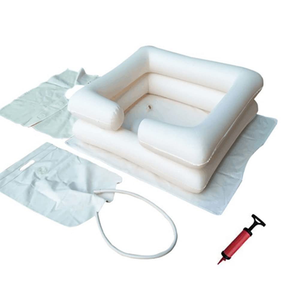 Inflatable Shampoo Basin Kit with Water Bag - Portable Hair Washing Solution for Bedridden Patients, Elderly Care & Home Salon Use