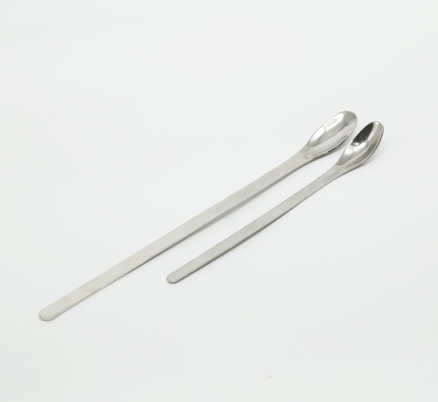 Premium Stainless Steel Micro Scoop Set - 2Pcs (22cm & 16cm) for Lab Sampling, Reagent Measuring, Pharmacy Powder Scooping | Ideal for Chemistry Experiments, Medical Dispensing & Bar Mixing Tools