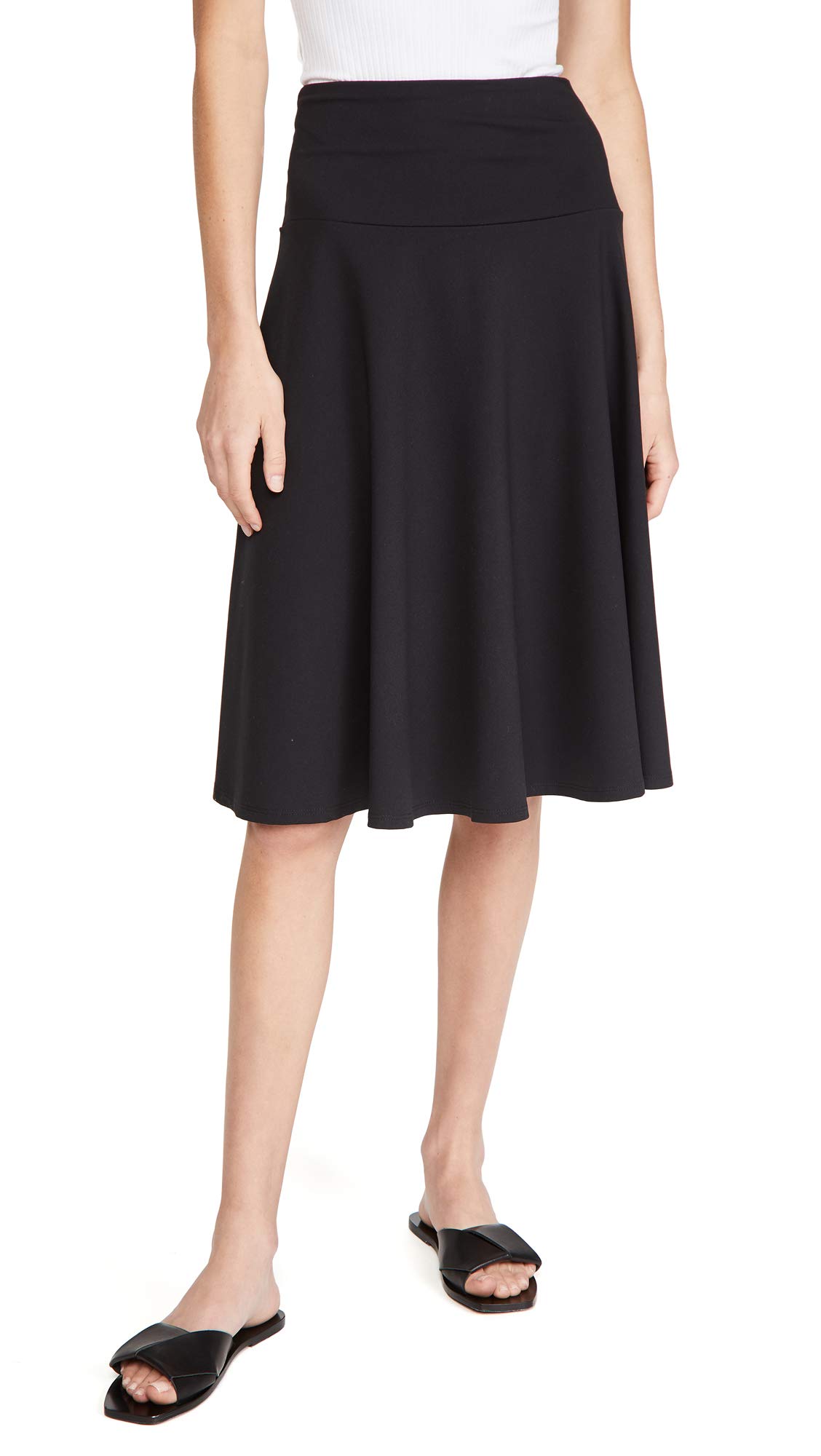 Susana Monaco Women's High Waisted Tea Length Skirt - Flowy A-Line Midi Skirt for Summer, Casual & Office Wear | Perfect for Brunch, Date Night & Work Outfits