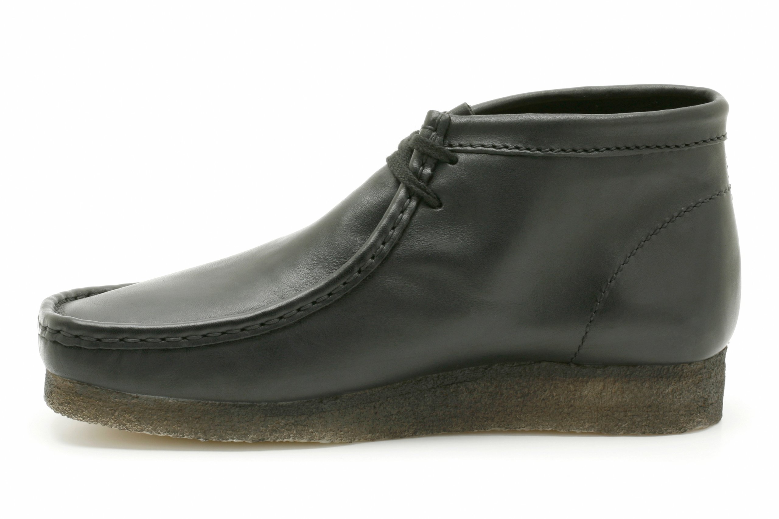 Clarks Wallabee Boot 00111593 Black Smooth Leather - Comfortable Men's Casual Shoes for Everyday Wear & Outdoor Activities