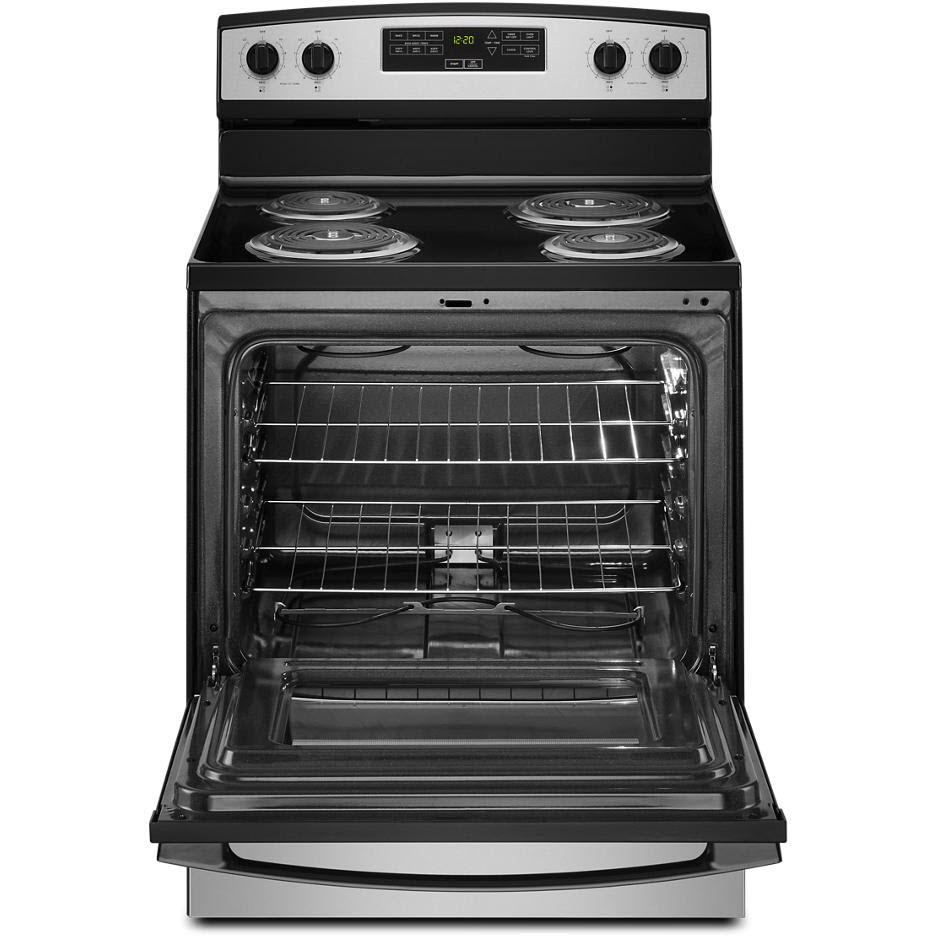 Amana 30 Inch Freestanding Electric Range YACR4303MMS - Stainless Steel Oven with Convection Bake - Perfect for Home Kitchens & Small Restaurants