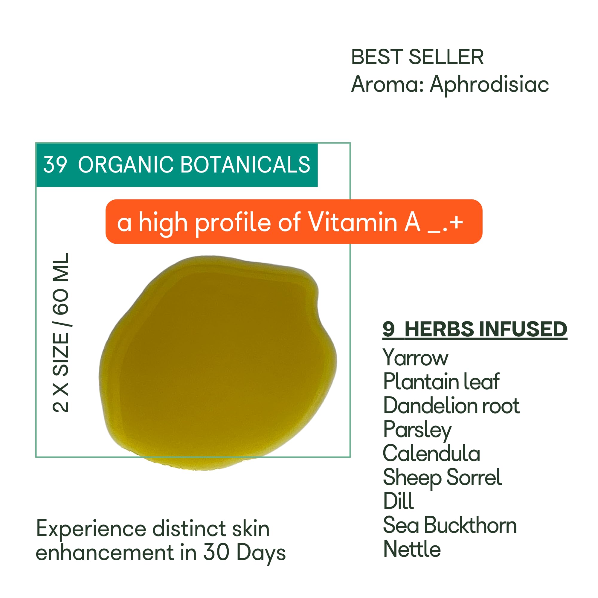 Organic28 100% Organic Plant Retinol Face Serum - Anti-Aging Facial Moisturizer with 39 Botanicals | Fast Absorbing, Vegan, Cruelty-Free | Day & Night Cream for Women | USA Made, 2 Fl Oz | Perfect for Dry Skin & Wrinkle Reduction