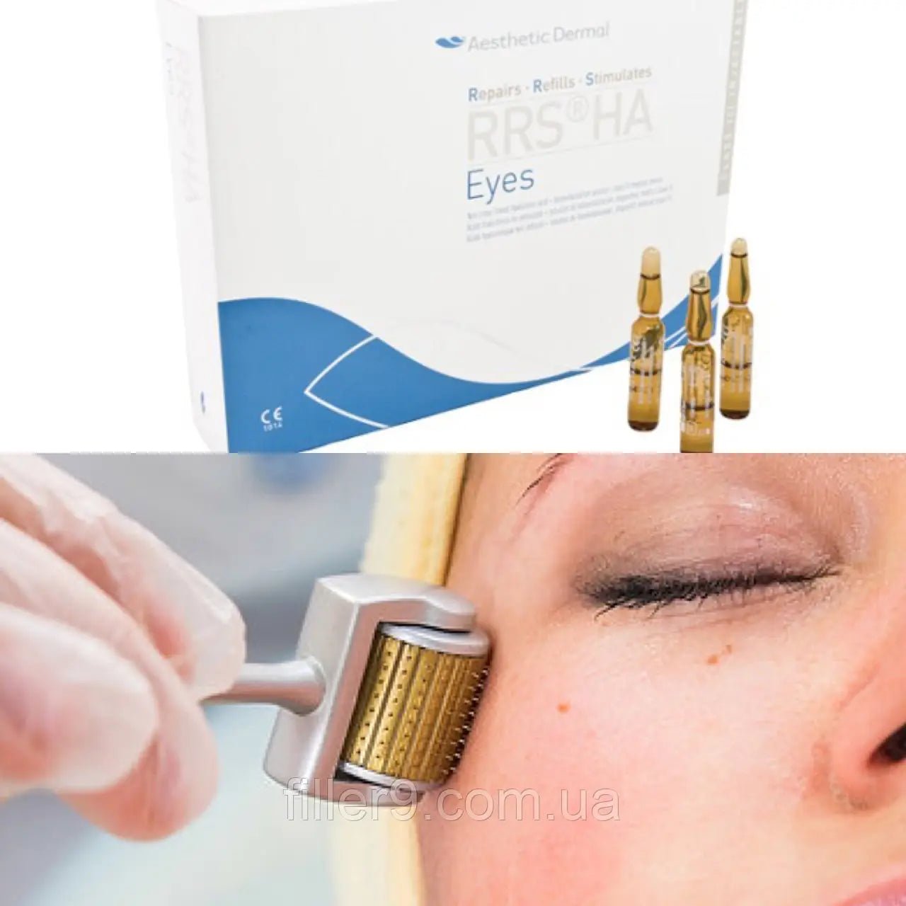 Aesthetic Dermal RRS HA Eyes 12x1.5ml Transparent Hyaluronic Acid Eye Serum - Repair, Refill & Stimulate (1 Box) | Dark Circle Treatment & Anti-Aging for Daily Skincare Routine