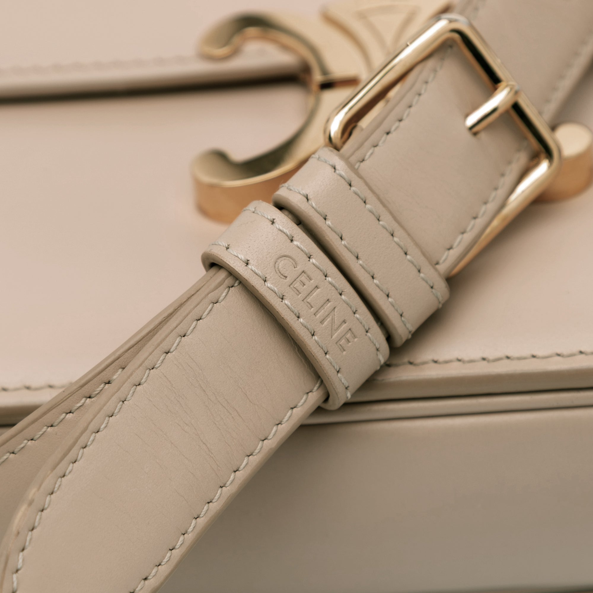 Celine Classique Shiny Calfskin Triomphe Crossbody Bag - Luxury Leather Shoulder Purse for Women | Perfect for Date Night, Office & Evening Events