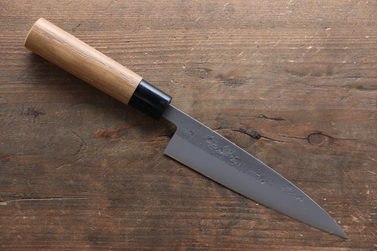 Premium Seisuke Blue Steel No.2 Nashiji Japanese Chef Knives Set - Gyuto, Santoku & Petty Knives for Professional Cooking & Home Kitchen Use
