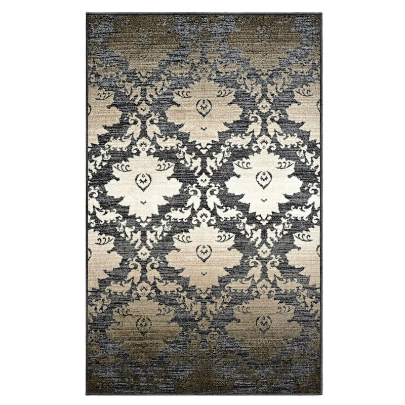 Geneva Medallion Scroll Non-Slip Washable Indoor Area Rug - Perfect for Living Room, Bedroom & Entryway Decor