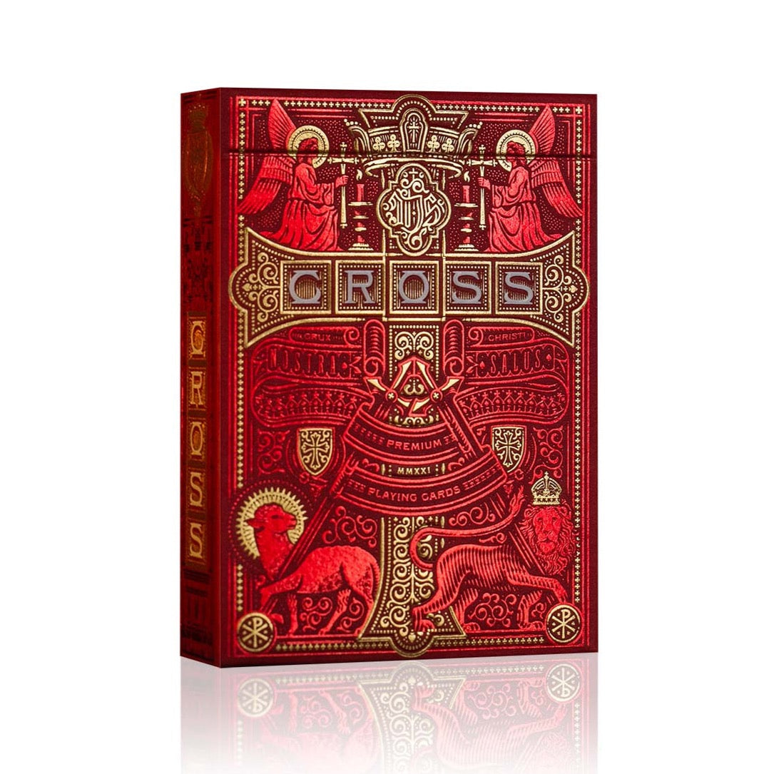 Premium The Cross Playing Cards - Maroon Martyrs Edition | Elegant & Durable Deck for Poker, Magic Tricks & Collectors | Perfect for Game Nights, Gifts & Cardistry