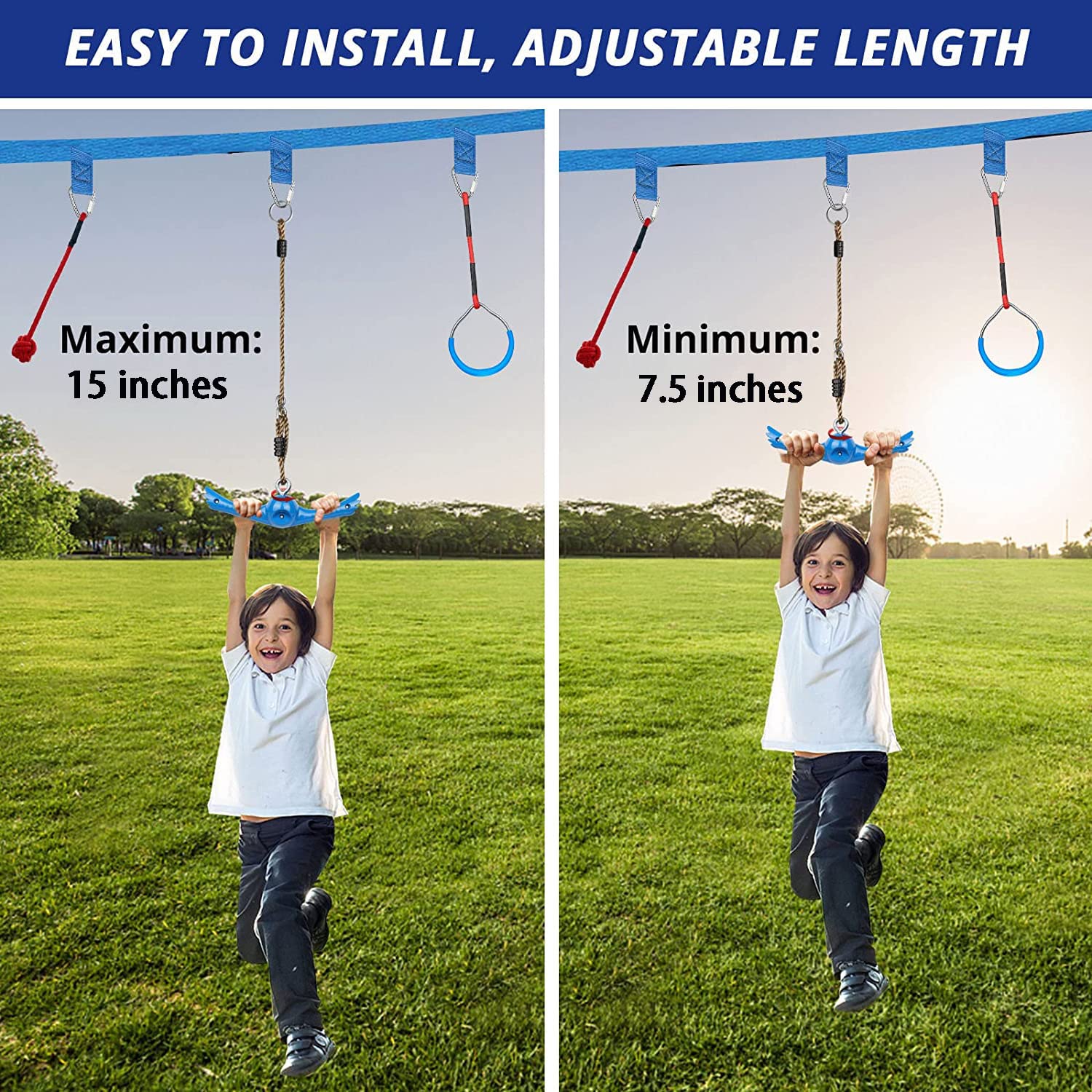 Ninja-Twister Swing Spins Set - 360° Rotating Slackline Attachments with Twist-Spin Handles for Kids | Outdoor Playground & Backyard Ninja Warrior Training Equipment | Perfect for Active Play, Balance Training, and Adventure Games