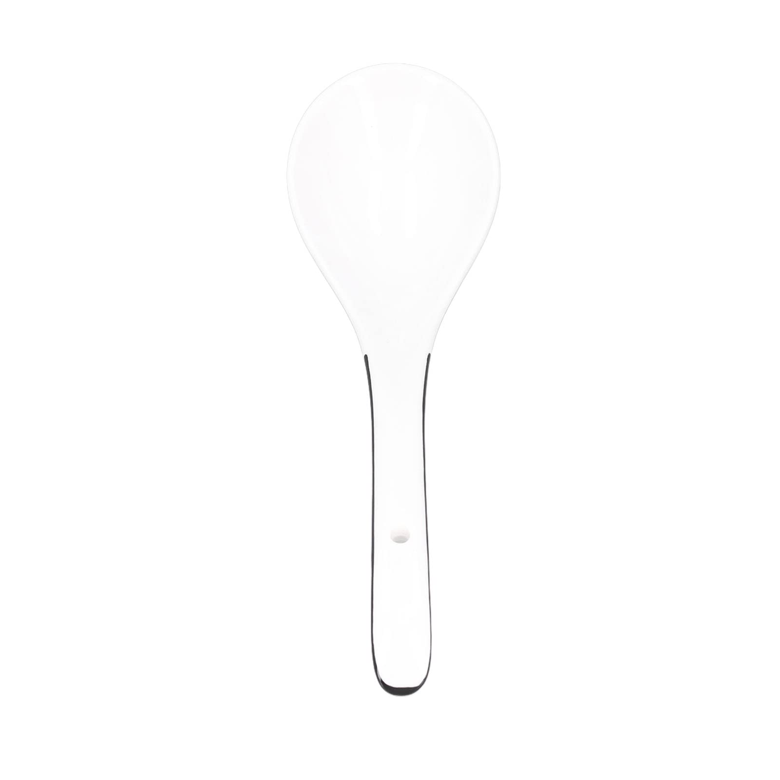 Premium Porcelain Soup Ladle Spoon - Large White Ceramic Serving Spoon with Long Handle for Kitchen, Cooking & Serving - Perfect for Soups, Stews, Sauces & Desserts