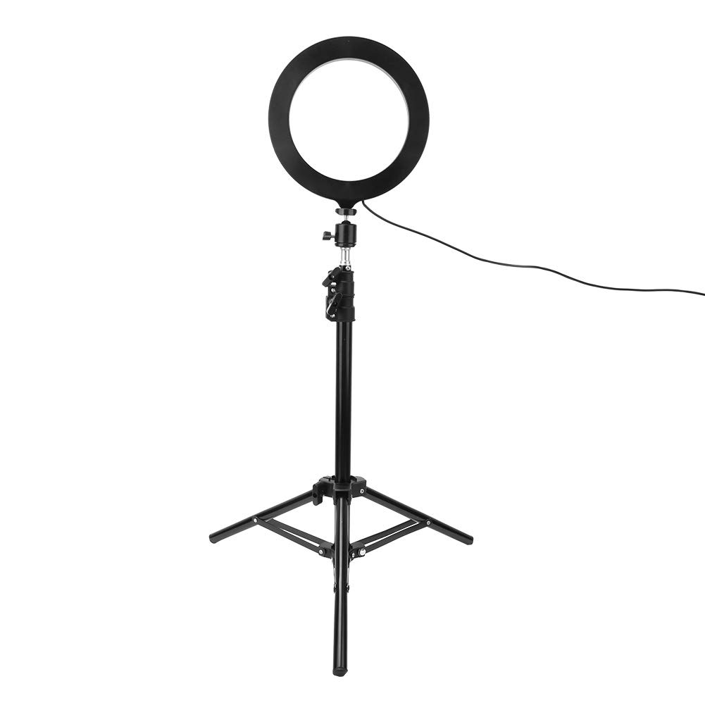 Dimmable LED Ring Light with Phone Holder - for Selfie, Makeup & Live Streaming