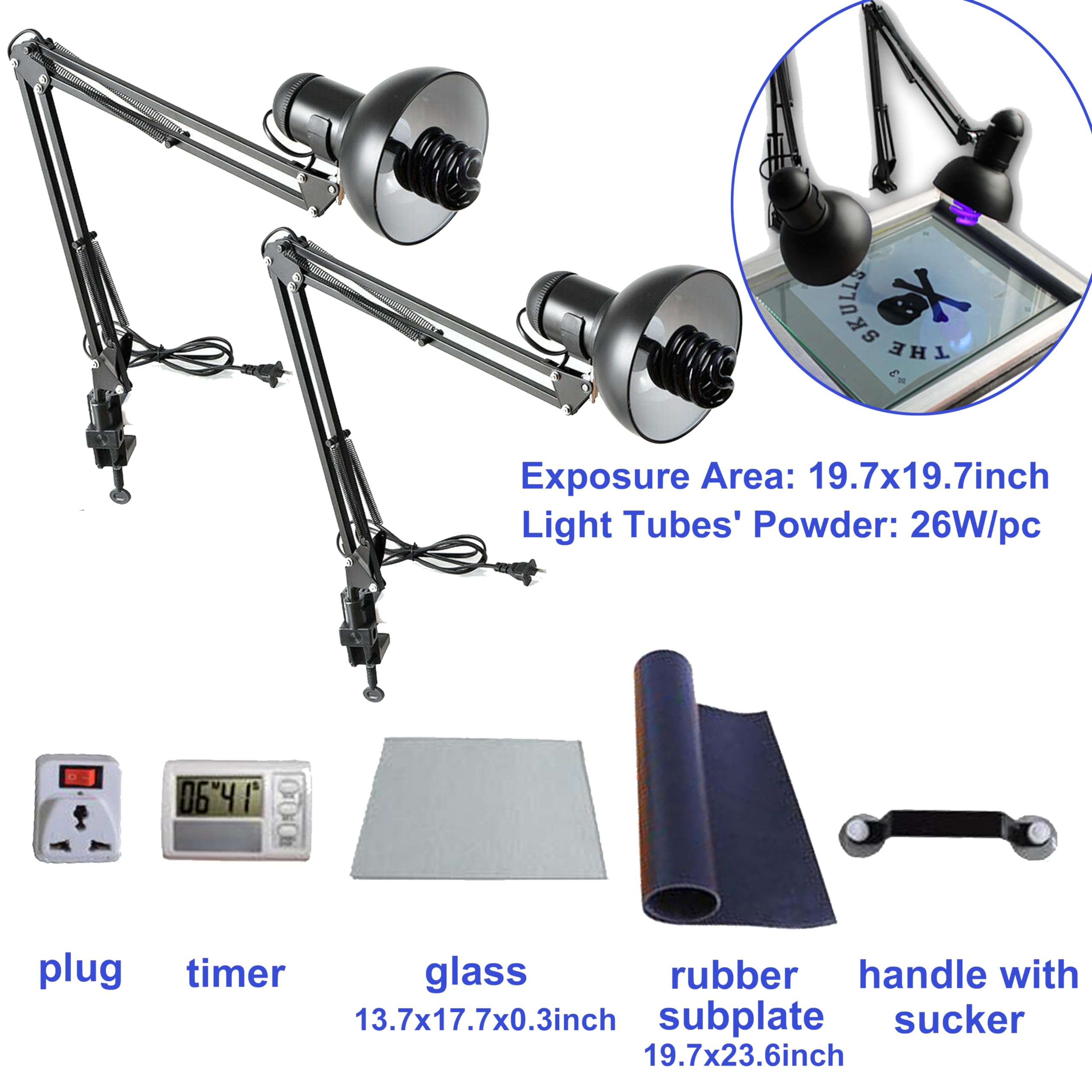 4-Color 2-Station Screen Printing Kit - Professional Desktop Screen Printing Press Equipment with Squeegee & Ink - Perfect for DIY T-Shirt Printing, Custom Apparel & Small Business Use