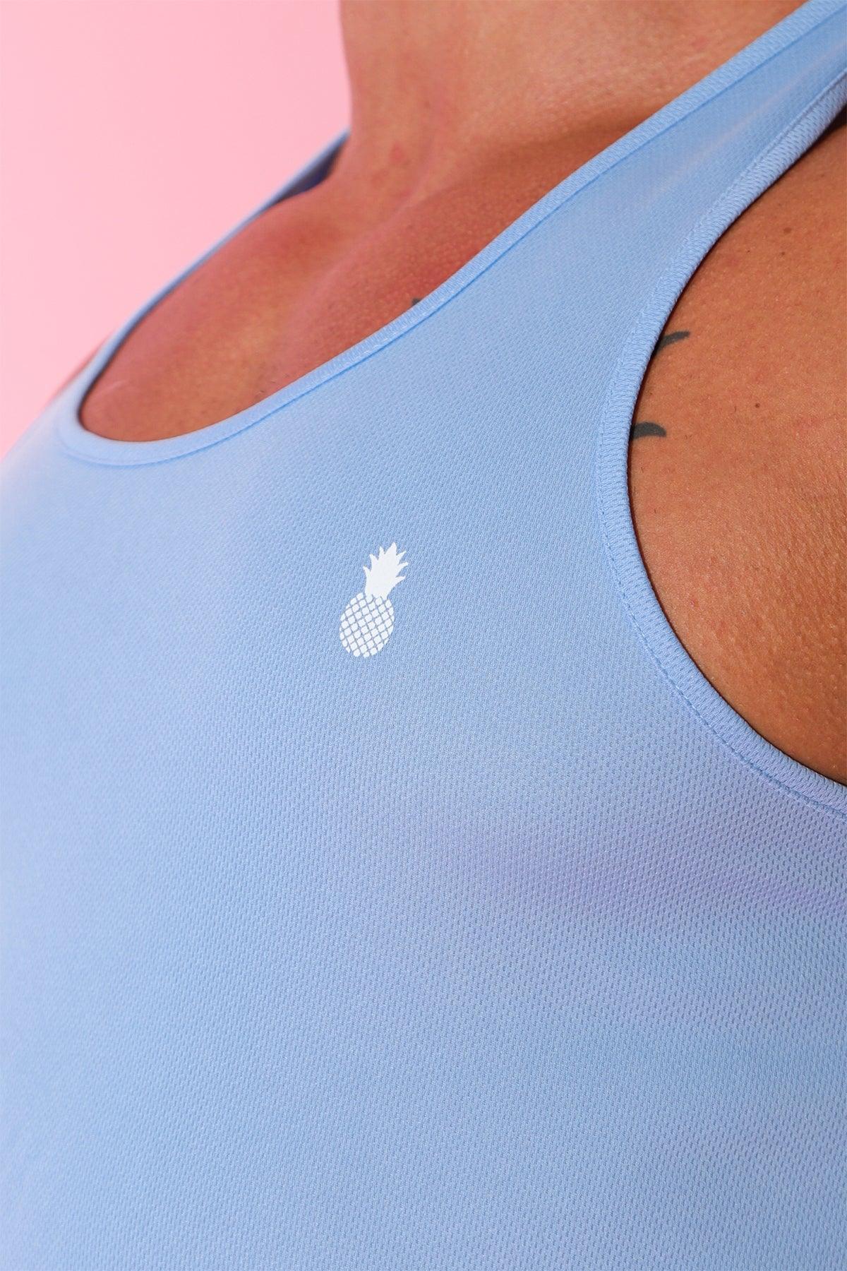 JJ Malibu Microfiber Dri-Fit Tank Top - Sky Blue | Moisture-Wicking Athletic Shirt for Running, Yoga & Gym Workouts