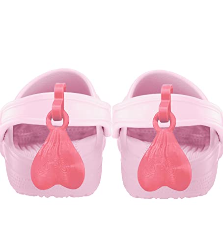 Funny Pink Balls Shoe Charms (Set of 2) - Novelty Crocs Accessories & Shoe Decorations with Storage Case - Perfect for Jibbitz, Sneakers & DIY Shoe Customization - Great Gift for Teens & Fashion Lovers