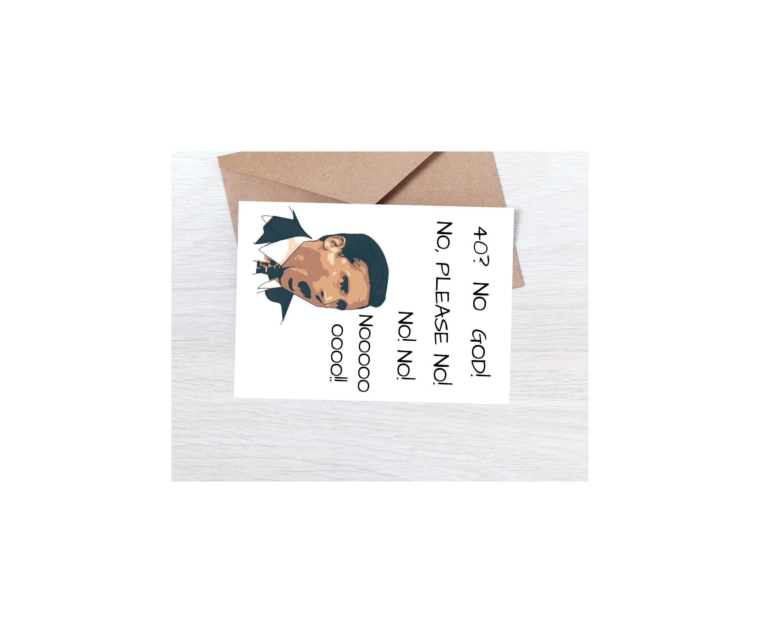 Michael Scott Inspired 40th Birthday Card - The Office TV Show Greeting Card | Funny Best Friend Birthday Gift for Her or Him | Perfect for Office Fans & Dunder Mifflin Lovers