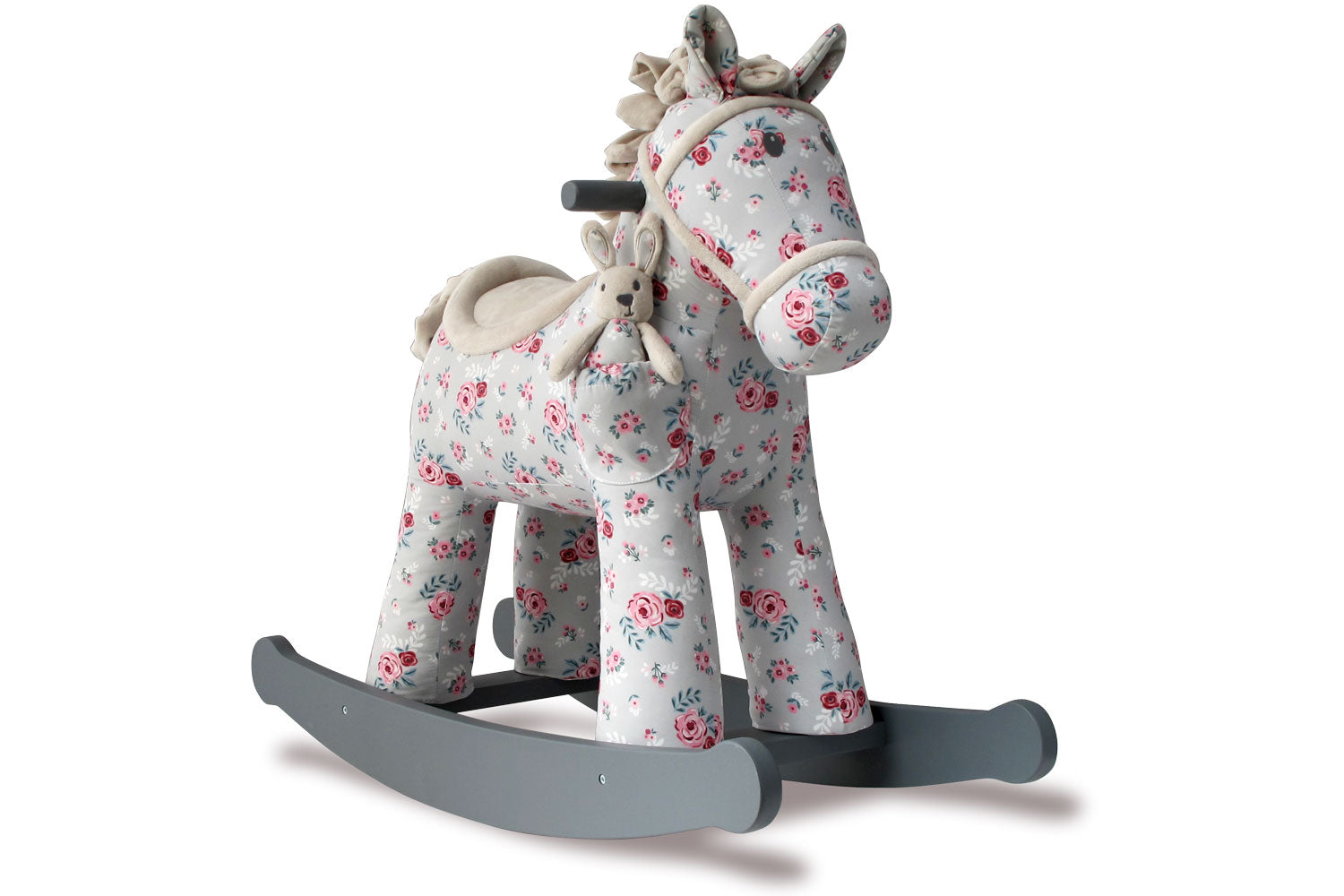 Lily & Rose Wooden Rocking Horse for Kids - Classic Nursery Decor & Toddler Gift for Birthday, Christmas & Playroom