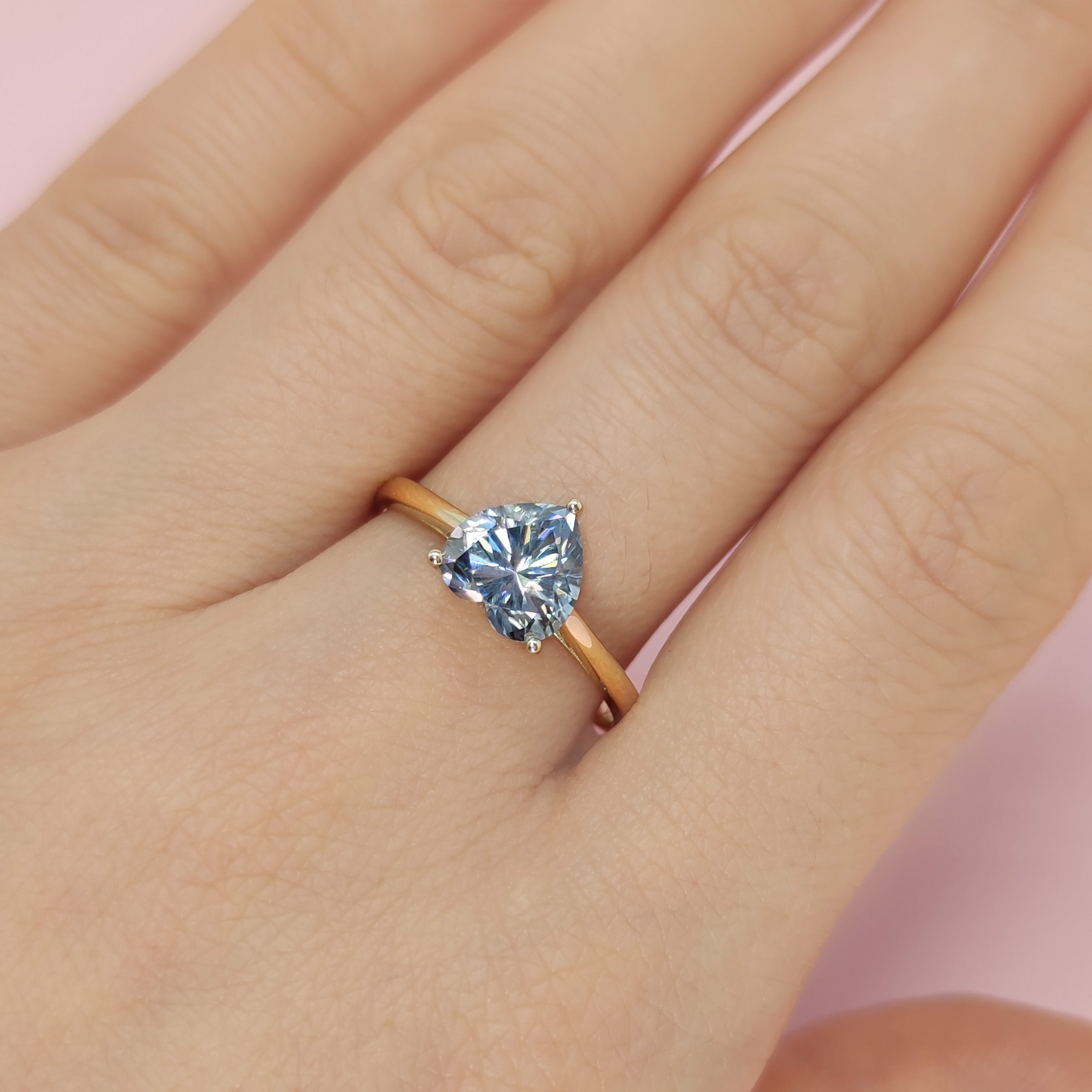 Heart Shape Moissanite Ashes Ring - Memorial Jewelry for Loved Ones | Perfect for Remembrance, Sympathy Gifts & Special Occasions