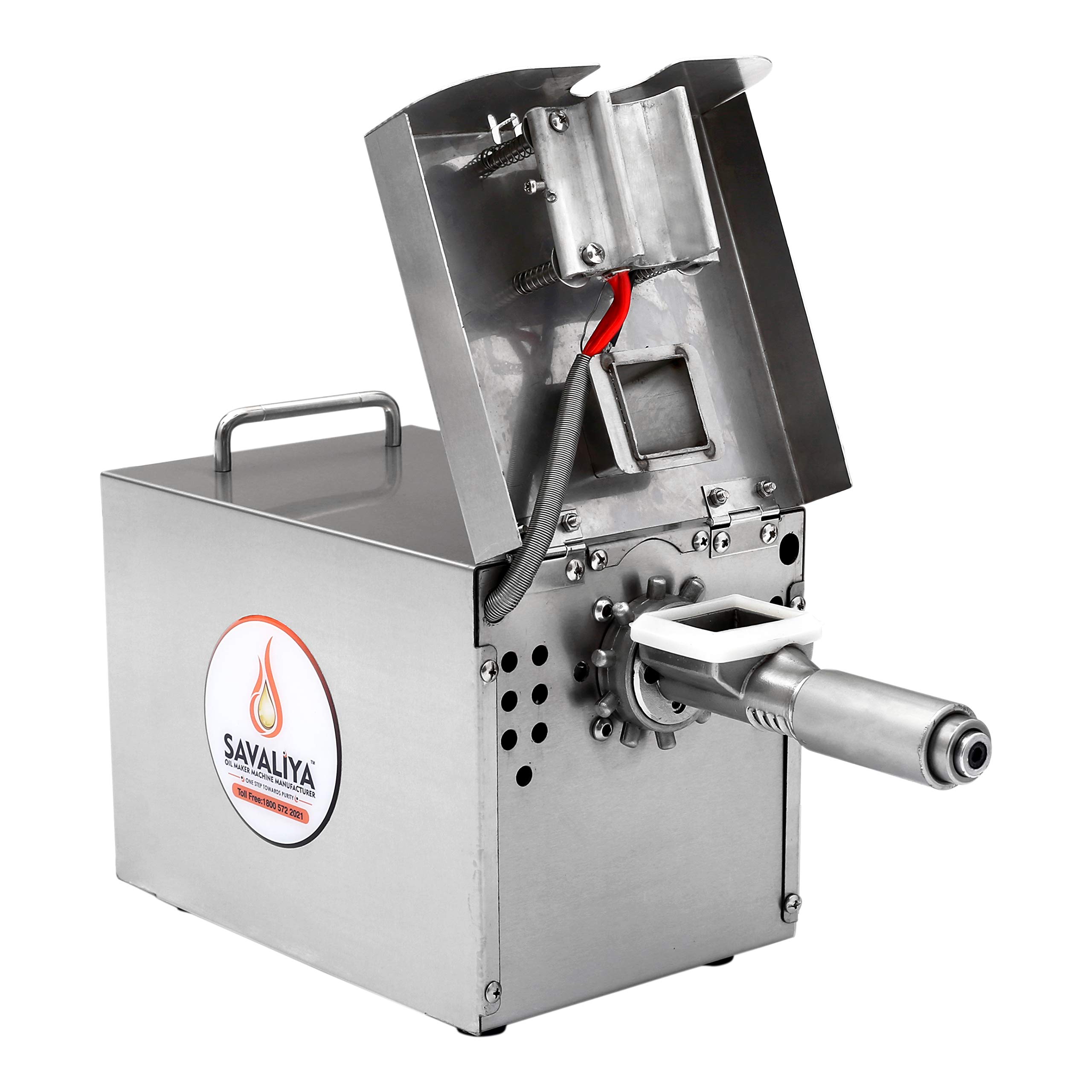 Savaliya Industries 400W Oil Extraction Machine with Temperature Controller - Commercial & Home Use for Olive, Coconut, Peanut Oil Making (Silver)