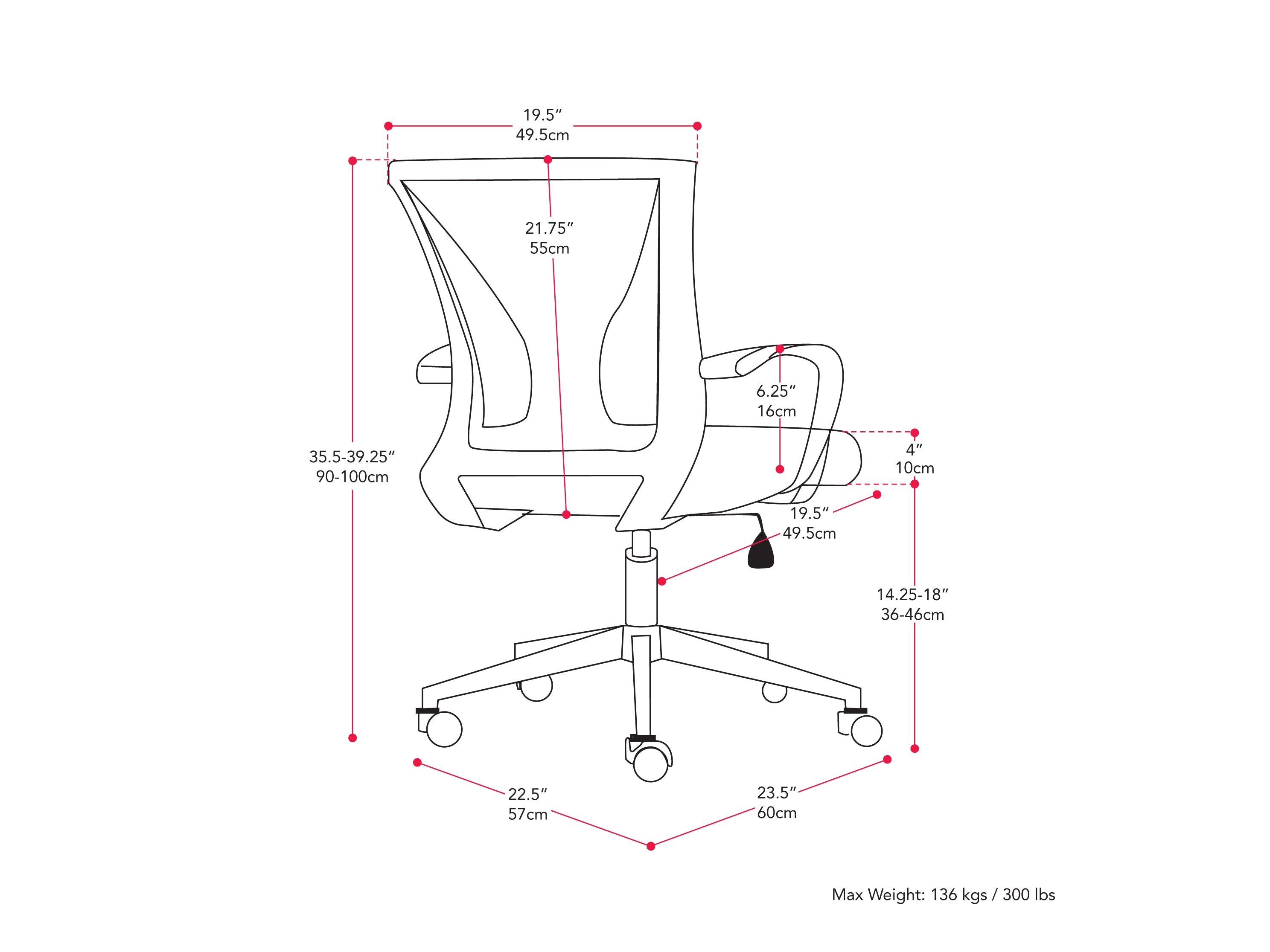 Ergonomic Teal Mesh Office Chair with Lumbar Support - Breathable & Adjustable for Home & Office Workspaces - Perfect for Long Hours of Sitting & Computer Work