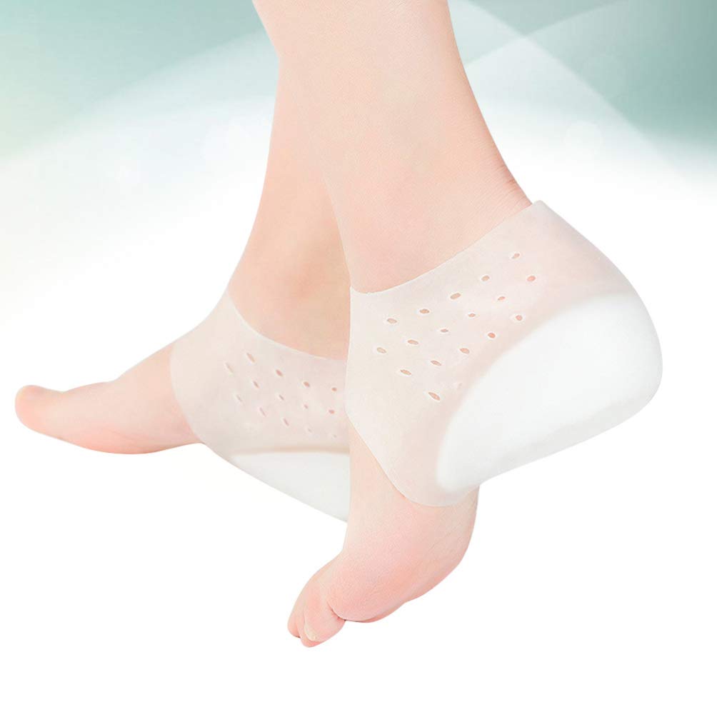 HEALLILY Silicone Shoe Lifting Insoles - 1 Pair Invisible Heightening Heel Pads for Men & Women - Comfortable Foot Support for Work, Dating & Daily Wear