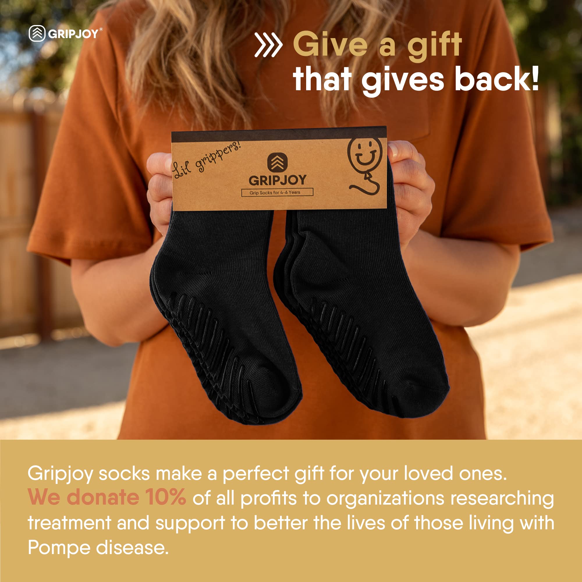 Gripjoy Non-Slip Toddler Socks with Grippers - 4 Pairs of Anti-Slip Baby Socks for Boys & Girls - Perfect for Playtime, Daycare, and Learning to Walk
