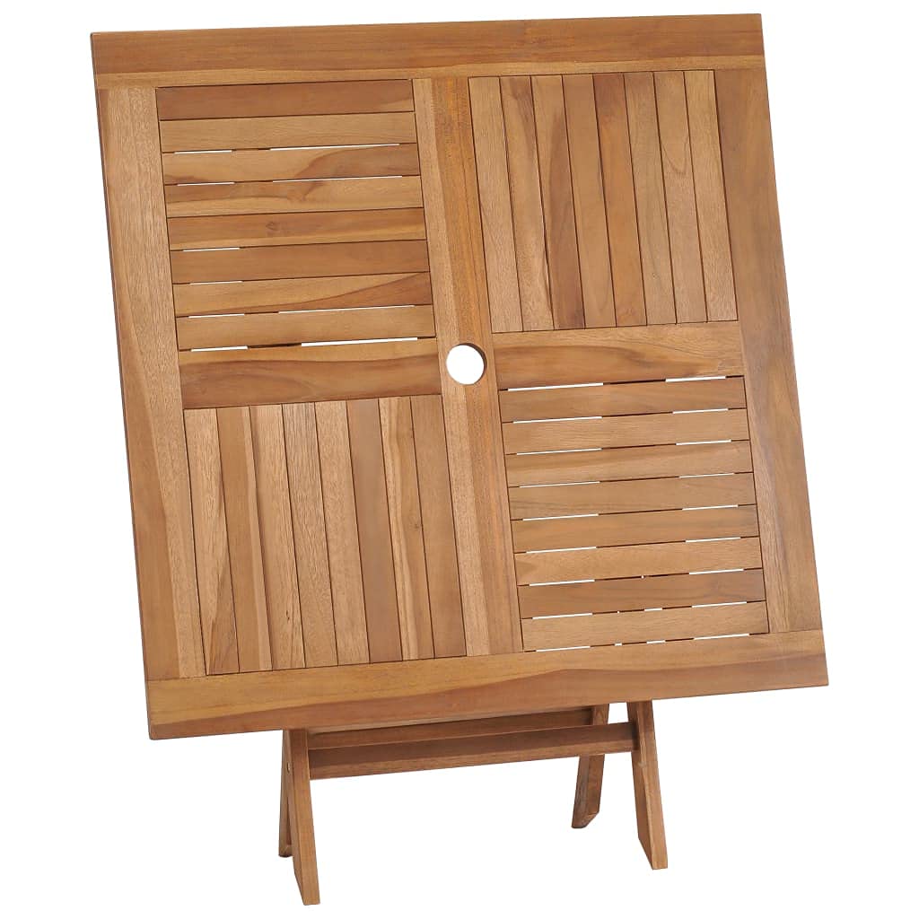 Premium Folding Square Teak Wood Patio Table 33.5