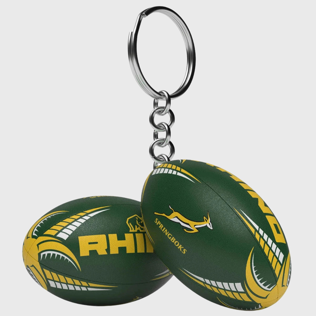 Rhino Springboks Rugby Ball Keychain - Durable Rugby Gift for Fans - Perfect for Keys, Bags & Sports Enthusiasts