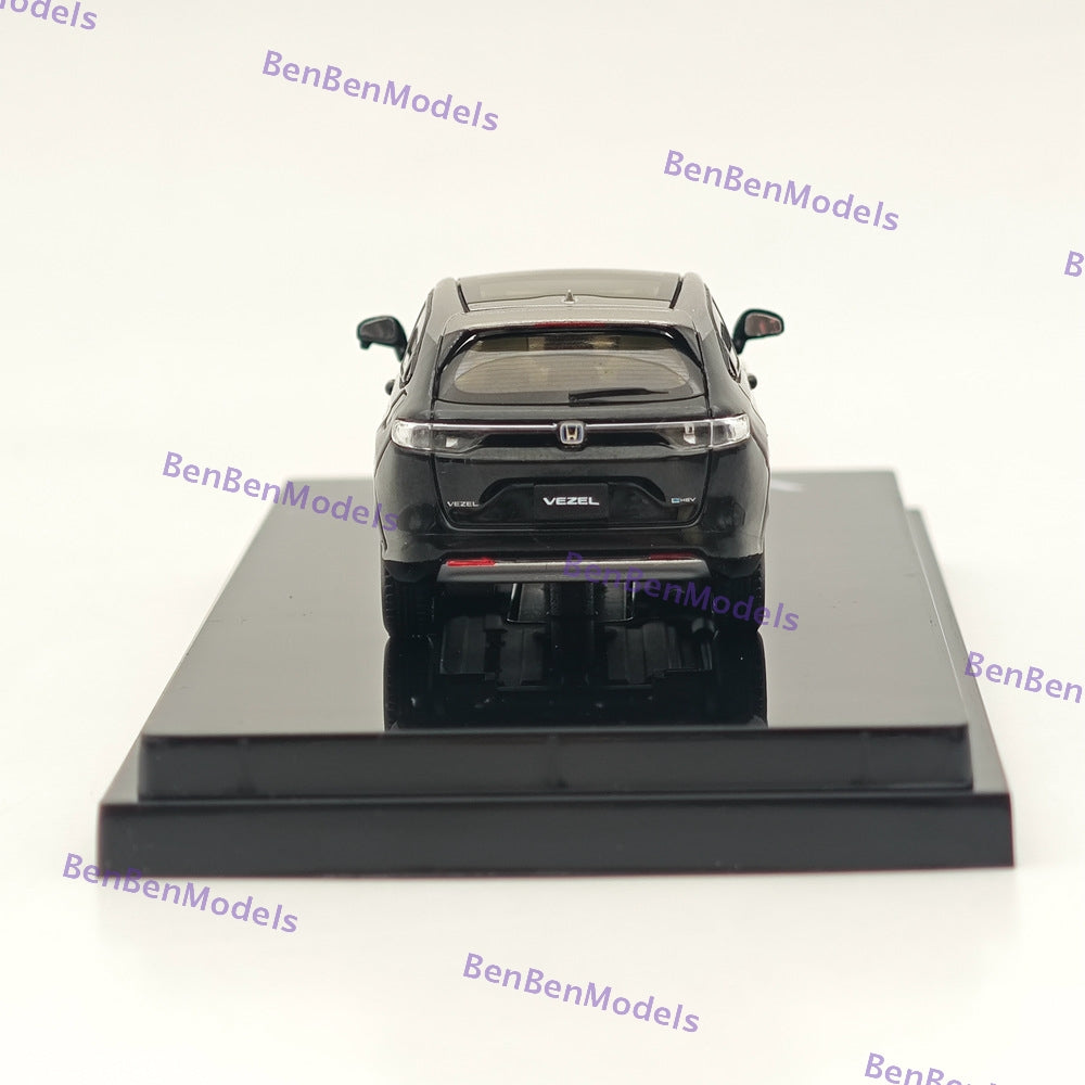 1/64 Scale Hobby Japan VEZEL e:HEV PLaY Crystal Black Pearl Diecast Car Model HJ642071BK - Perfect for Collectors, Display & Racing Scenes