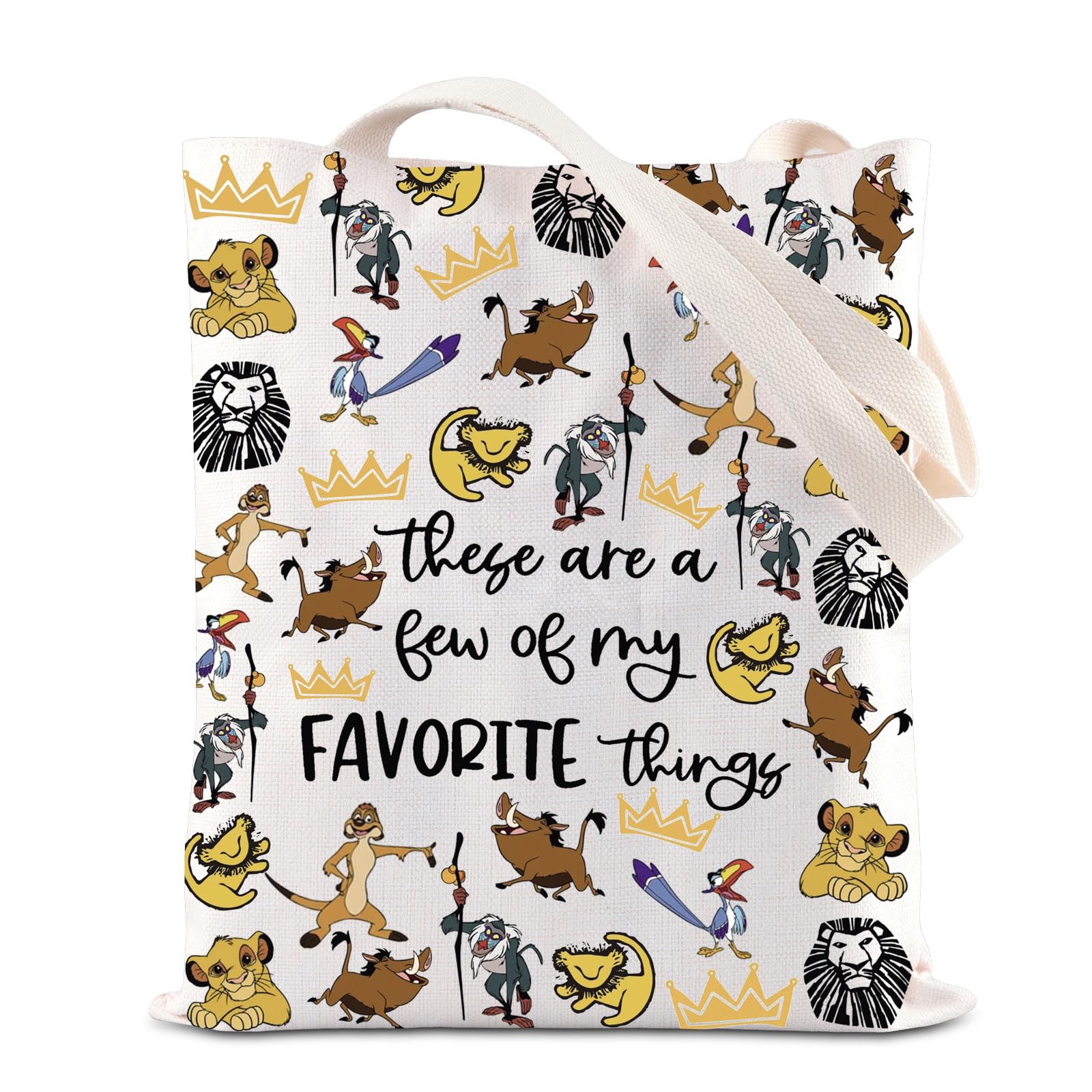 ENSIANTH Lion Inspired Tote Bag - Animal Kingdom Gift for Lion Lovers, Cartoon Fans & Movie Merch Collectors - Perfect for Shopping, Travel & Everyday Use