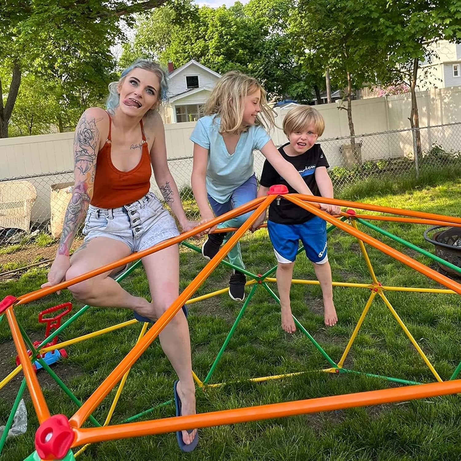 10FT Dome Climber - Outdoor Climbing Toys for Kids, Geometric Jungle Gym for Backyard Play, Explorer Playground Equipment for Ages 3-12 | Perfect for Backyard Adventures, Birthday Parties & Outdoor Fitness