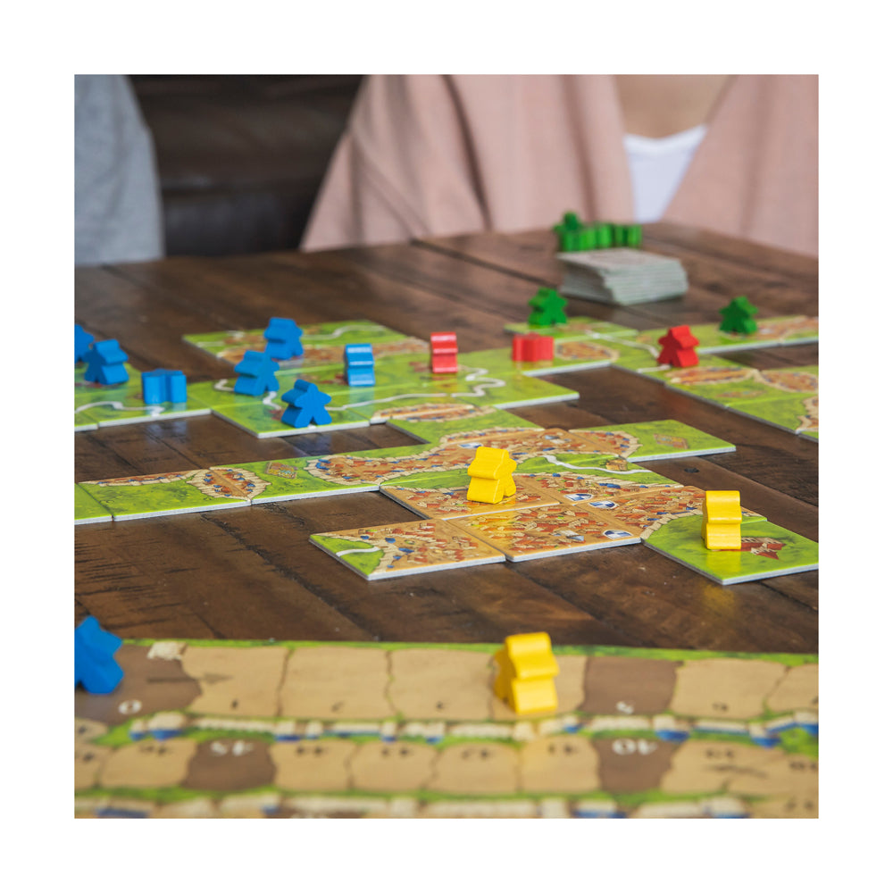 Carcassonne Strategy Board Game with The River & The Abbot Expansions - Classic Tile-Laying Game for Family Game Night & Strategy Enthusiasts