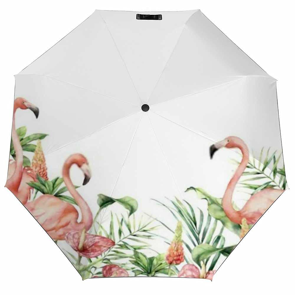 Windproof Travel Umbrella - Compact Automatic Open/Close Folding Umbrella with Watercolor Cow Print - Lightweight Rain & Golf Umbrella for Men & Women - Perfect for Commuting, Traveling, and Outdoor Activities