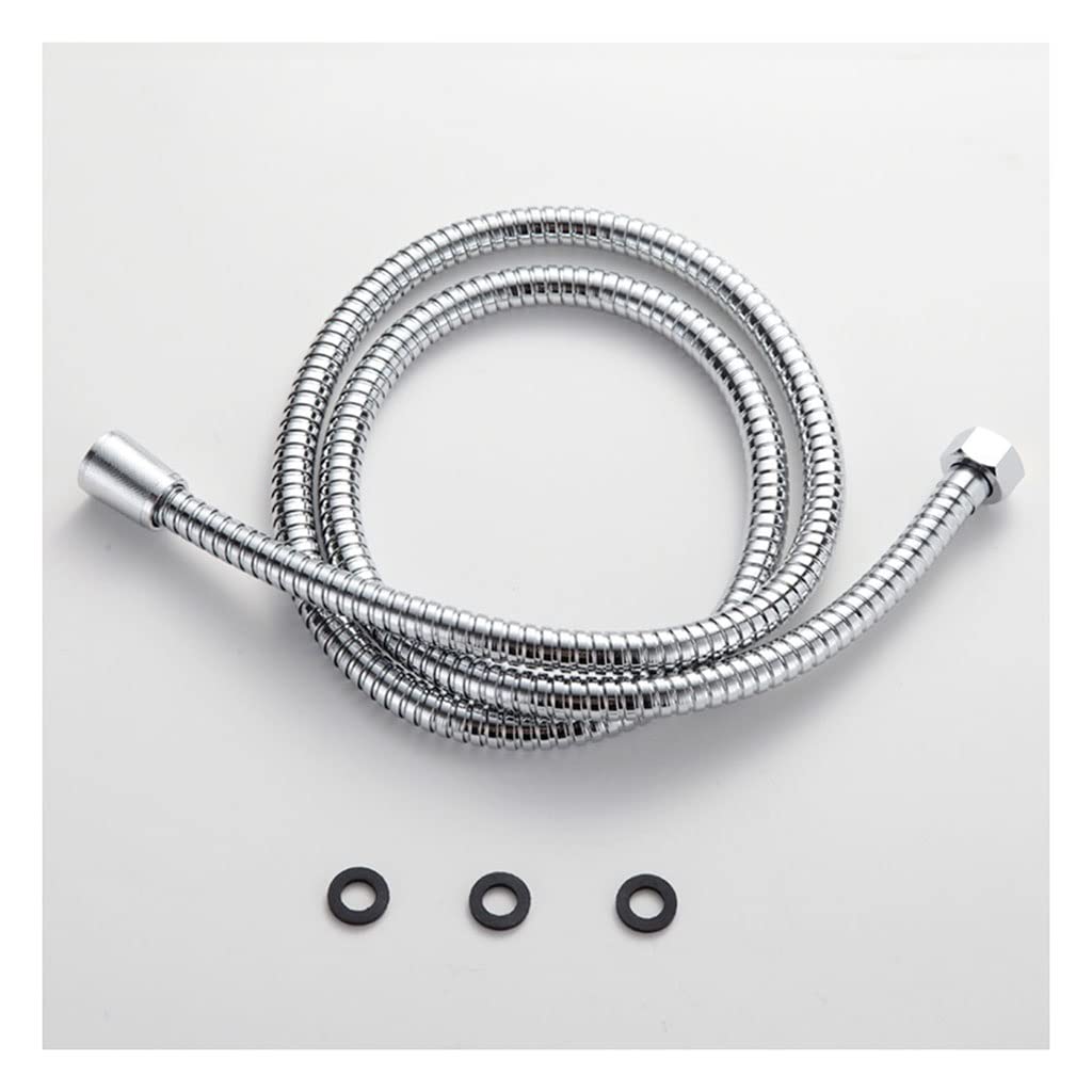 1.5m Stainless Steel Shower Hose - Flexible Bathroom Water Pipe, Silver Color, Universal Plumbing Hose for Shower Replacement & Bathroom Upgrade - Perfect for Bathrooms, RV Showers & Spa Installations