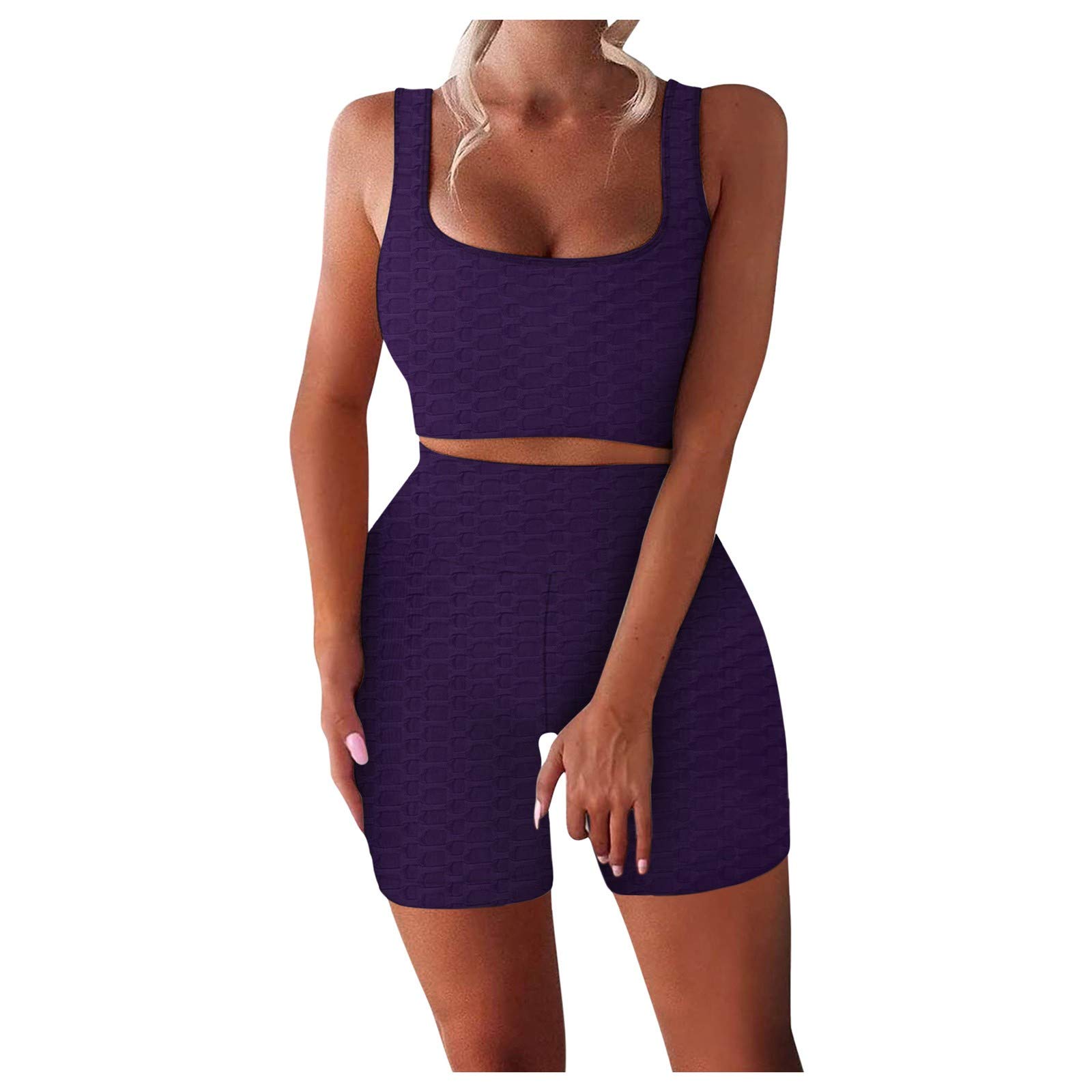 Petite Women's Workout Sets - 2-Piece Yoga Outfits for Fitness