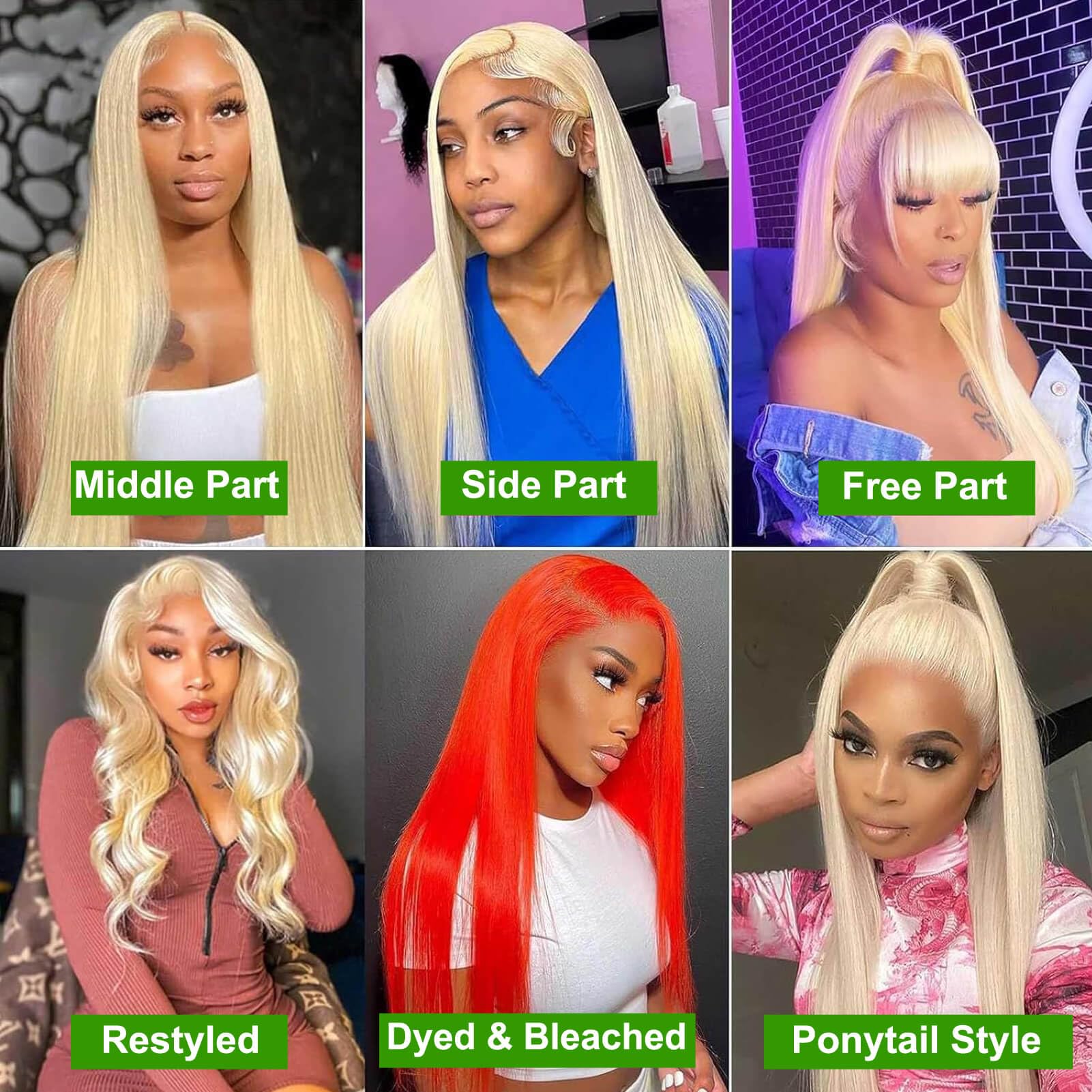 613 Blonde 13x6 HD Lace Front Wig - 30 Inch Straight Brazilian Human Hair Wig with Pre-Plucked Hairline & 180 Density (Glueless, Transparent Lace) - Perfect for Daily Wear, Cosplay, and Special Occasions