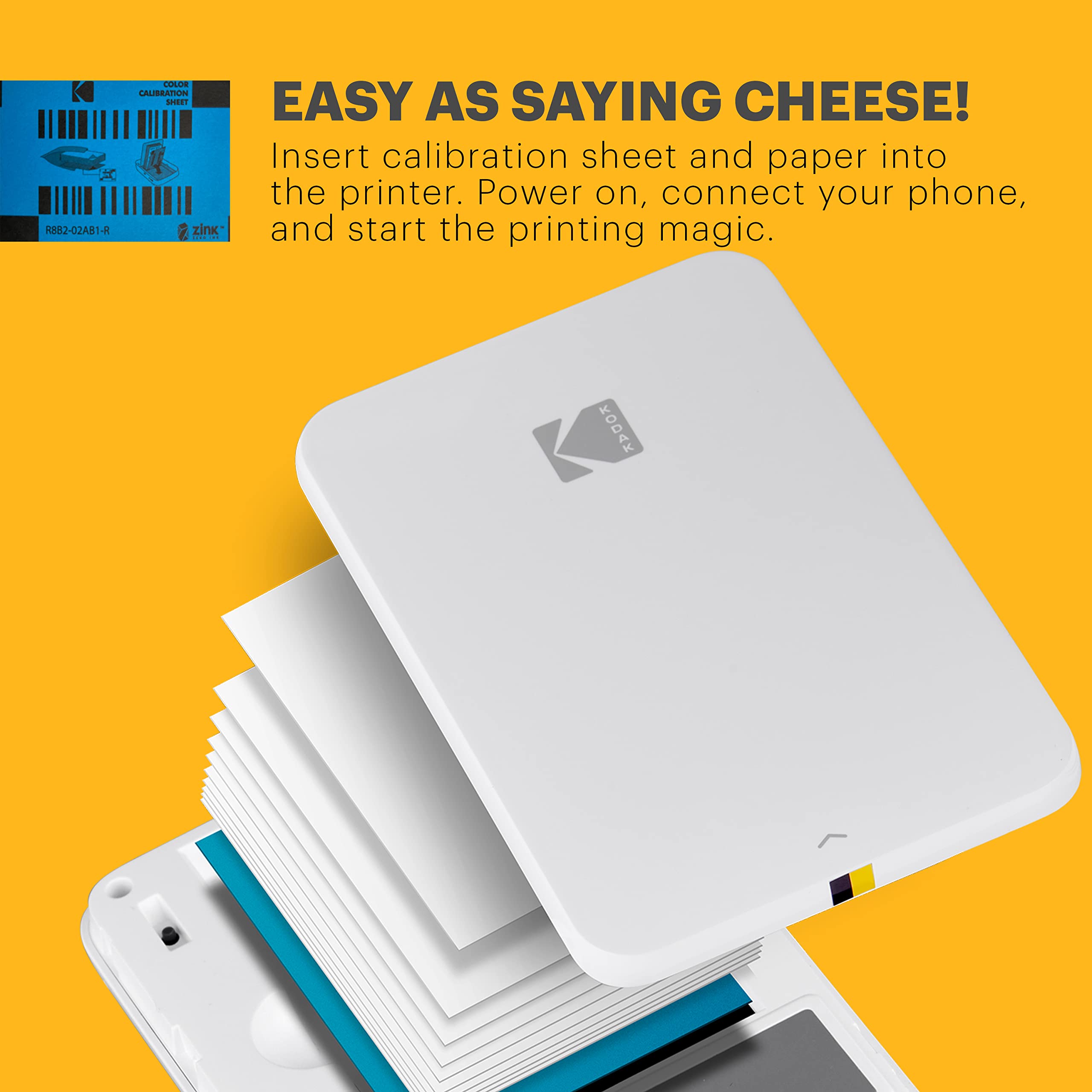 KODAK Step Instant Photo Printer - Compatible with Smile, Step, PRINTOMATIC Instant Cameras | Print Polaroid-Style Pictures for Parties, Travel & Scrapbooking