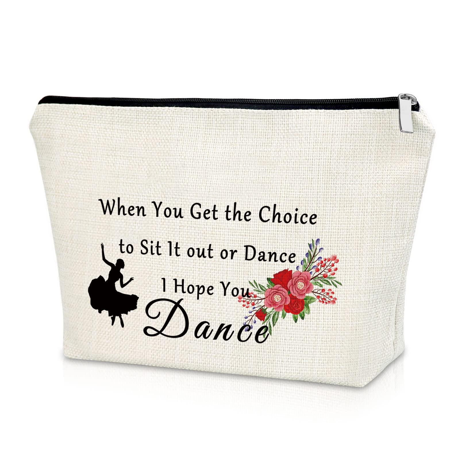 Sazuwu Dance Makeup Bag for Women - Perfect Gift for Dance Lovers, Dance Teams & Teachers - Cosmetic Travel Bag for Dance Recitals, Birthdays, Graduation & Christmas - Ideal for Dance Classes, Performances & Travel Accessories