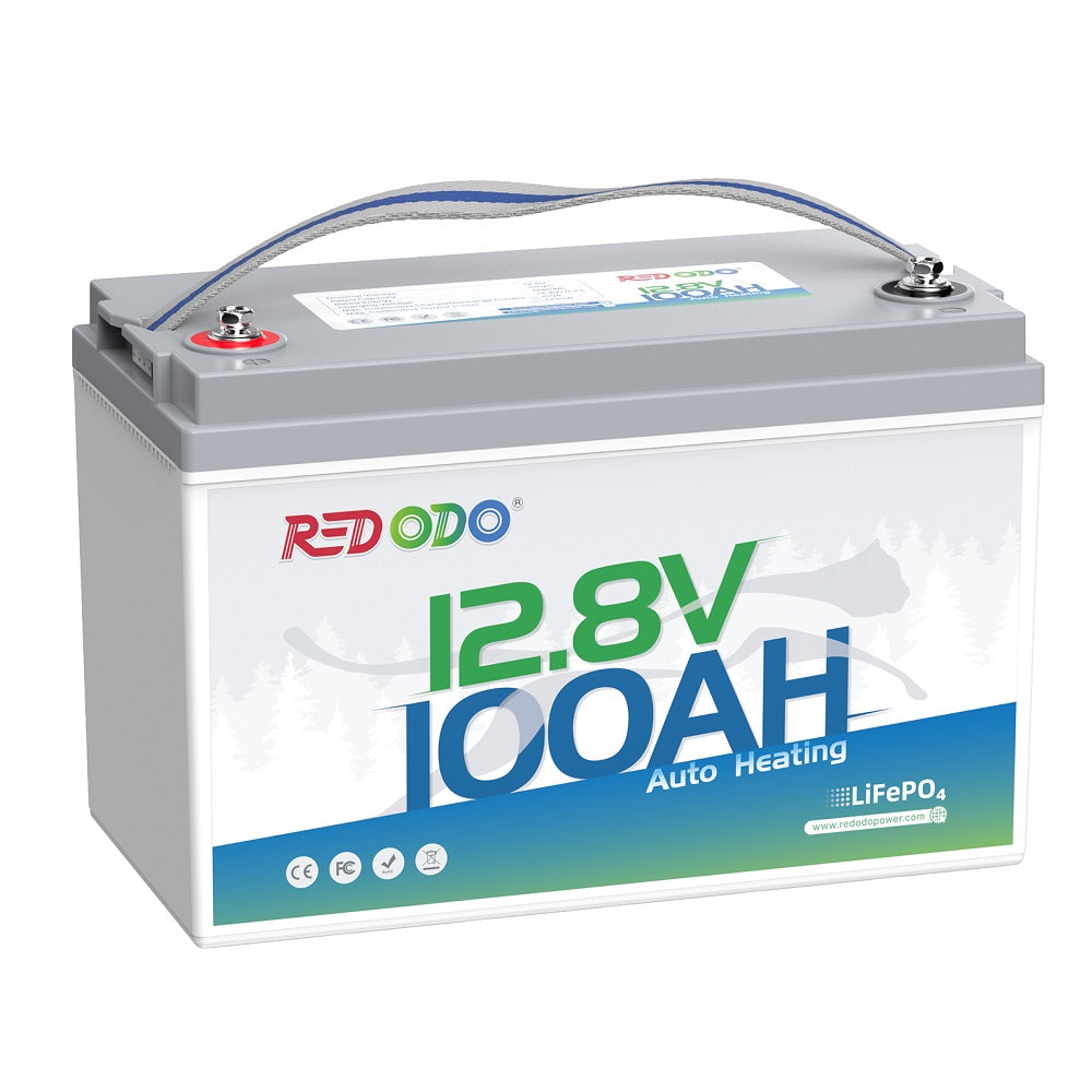 Redodo 12V 100Ah Self Heating LiFePO4 Lithium Battery - Deep Cycle for RV, Marine Boat, Solar Power & Off-Grid Systems | Perfect for Cold Weather Camping & Emergency Backup Power