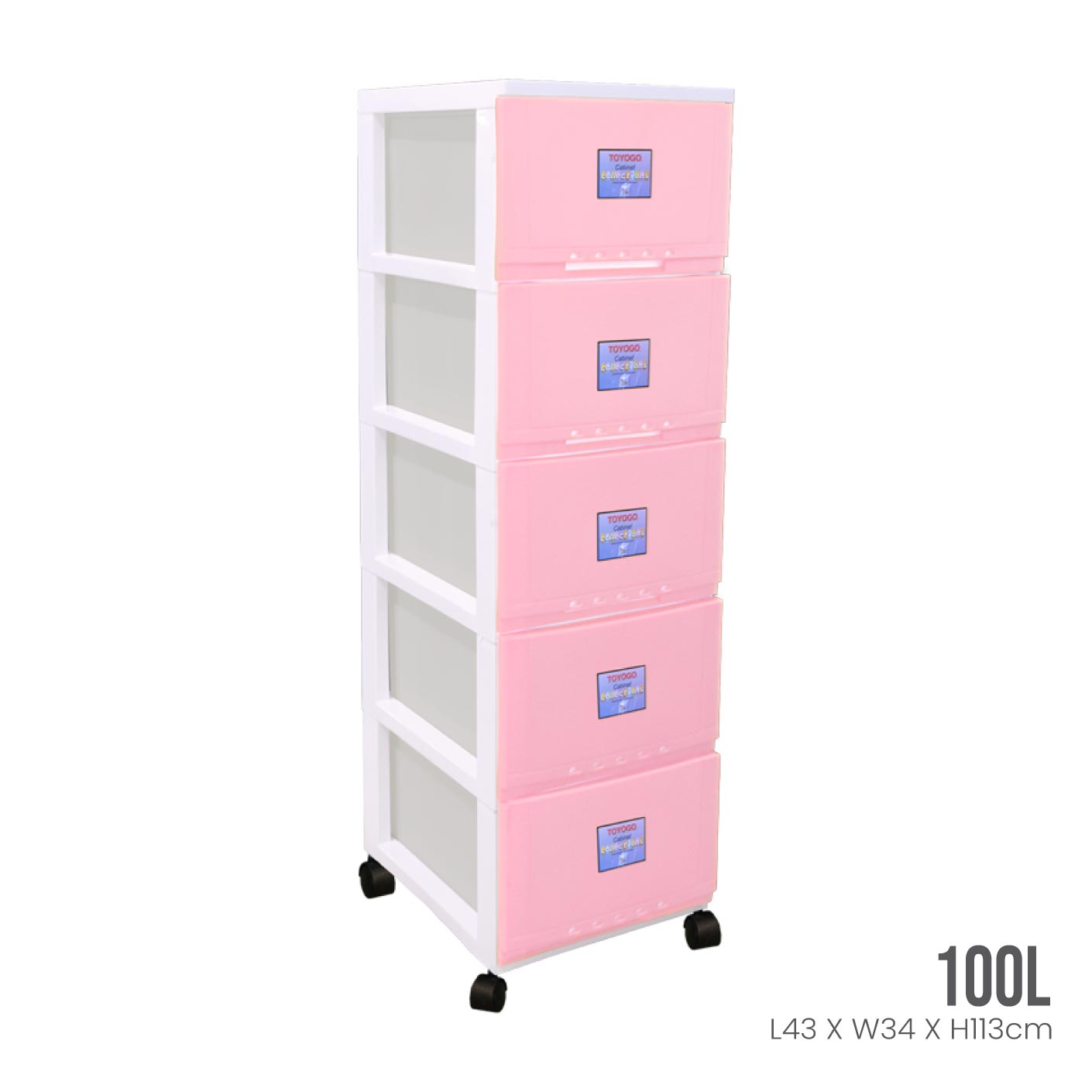 WHITE FRAME - SWEET PINK DRAWER (607-5WF-SPK)