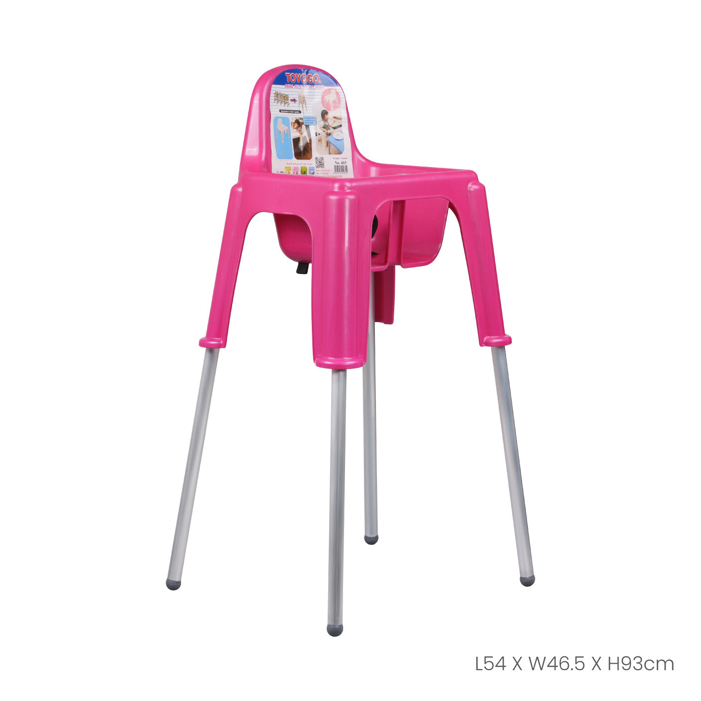 Dual Kids High Chair - Adjustable Baby Feeding Seat with Safety Harness & Tray for Toddlers - Perfect for Home, Restaurants, and Travel