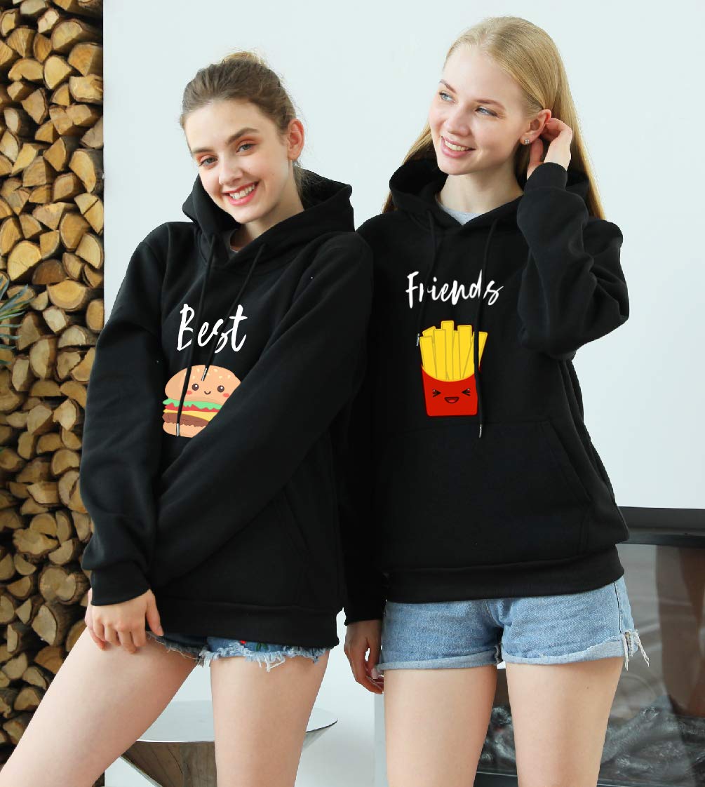 Best Friend Hoodies for 2 - Matching BFF Sister Pullover Sweatshirts for Teen Girls - Perfect for Sleepovers, School, and Weekend Adventures