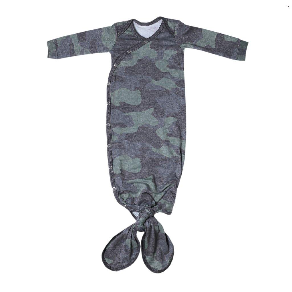 Soft Newborn Knotted Gown - Organic Cotton Baby Sleepwear for Boys & Girls - Perfect for Hospital, Photo Shoots & First Outfits