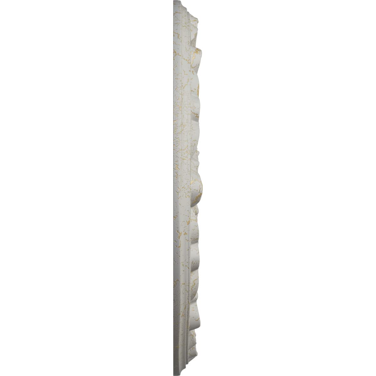 Ekena Millwork CM24MIPCC 24.5 Inch Milan Ceiling Medallion - Hand-Painted Pot of Cream Crackle Finish - 3.5 Inch Inner Diameter - Perfect for Dining Room, Living Room & Bedroom Ceiling Decor