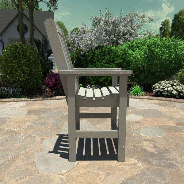 Lehigh Counter Height Outdoor Armchair - Patio Bar Stool with Weather-Resistant Design for Backyard, Deck, and Poolside Use