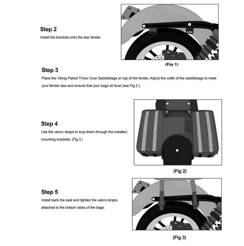 Universal Motorcycle Saddlebags - 14.5L (3.8 Gallon) Waterproof Luggage Storage Bags for Harley Softail Dyna Super Glide Sportster FXR - Perfect for Long Distance Travel, Road Trips & Daily Commuting