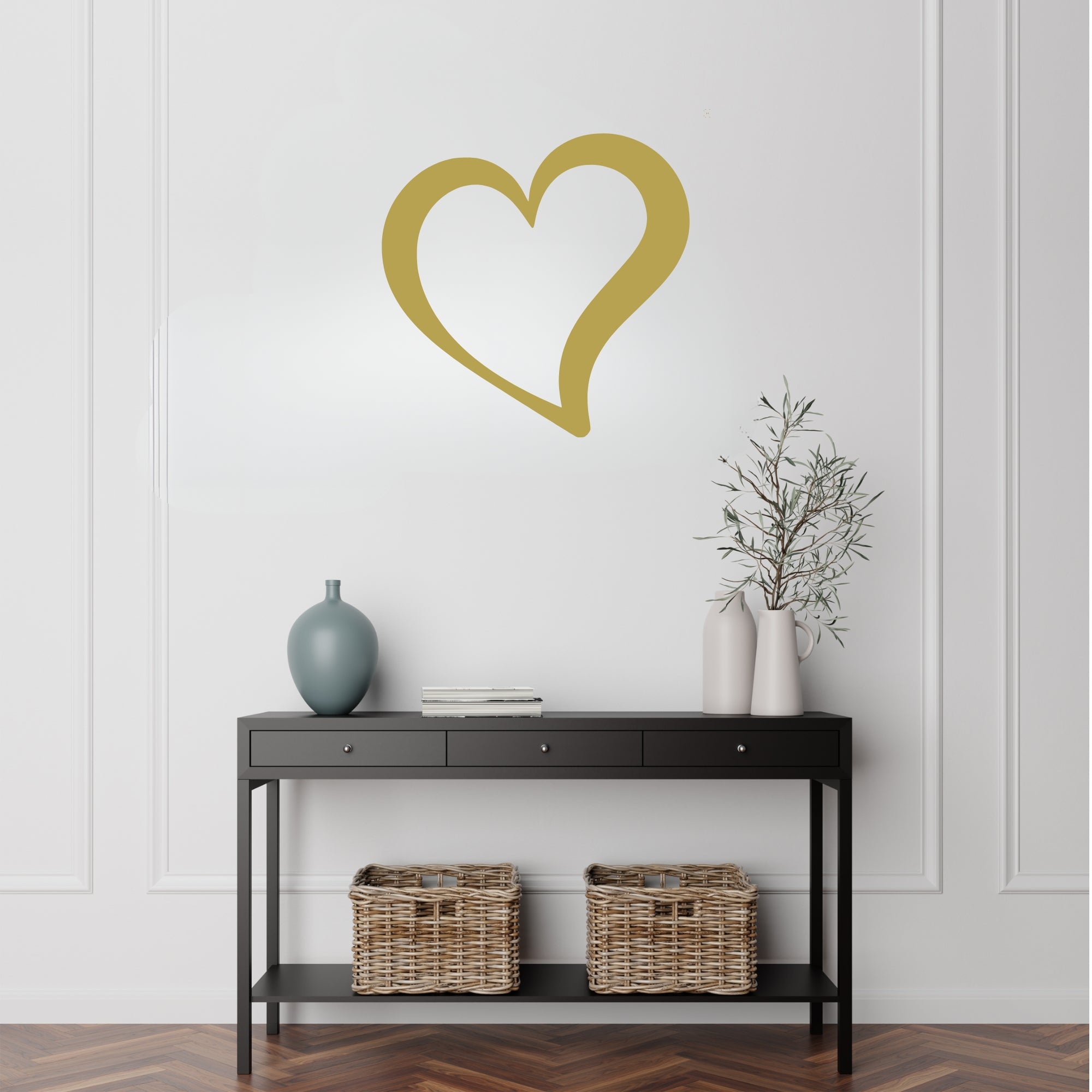 Single Heart Metal Wall Art - Elegant Home Decor for Living Room, Bedroom & Office - Perfect for Valentine's Day & Anniversary Gifts