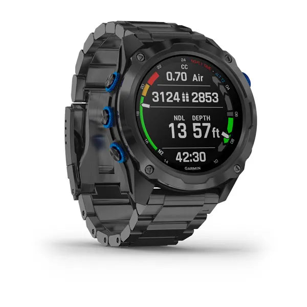 Garmin Descent Mk2i Titanium Carbon Grey DLC Dive Computer - Professional Scuba Diving & Freediving Watch with Air/Nitrox/Trimix Support for Underwater Adventures