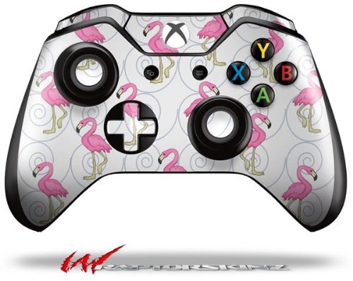 Premium WraptorSkinz Vinyl Skin Wrap for XBOX One Original Wireless Controller - Flamingo Design on White Background | Protective Decal Sticker | Gaming Accessories for Customization & Style (Controller Not Included) | Perfect for Gaming Enthusiasts & Personalized Gifts