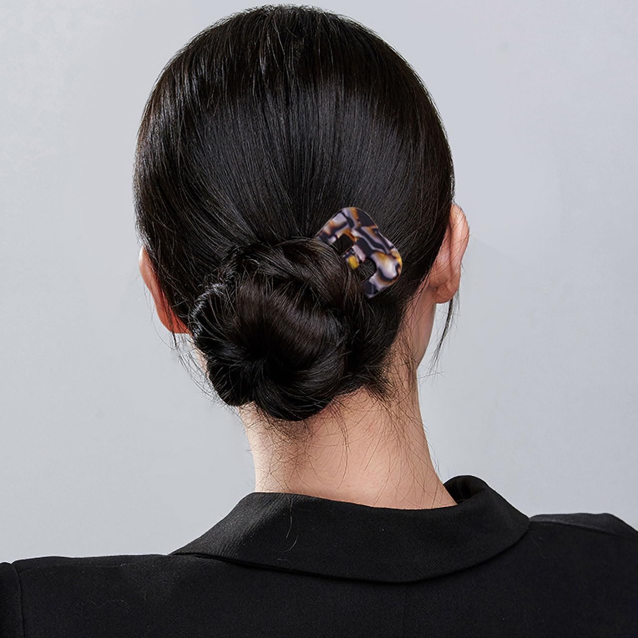 Large French Hair Pins for Women - 3-Prong U-Shaped Hair Forks for Thick Hair | French Twist & Updo Hair Sticks for Buns | 2-Piece Set (Tortoise Brown) | Perfect for Weddings, Prom & Everyday Hairstyles