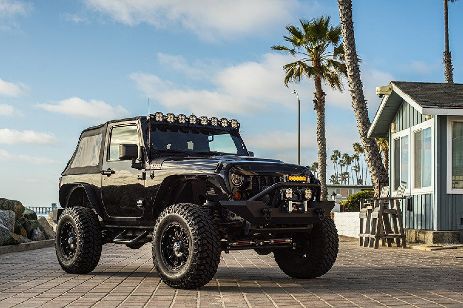 Baja Designs XL Linkable Roof Bar Kit for Jeep Wrangler JK - Heavy Duty Off-Road Roof Rack System for Adventure & Camping Gear